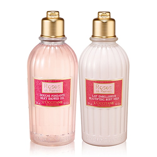 L'OCCITANE/歐舒丹玫瑰皇后沐浴潤(rùn)膚套裝（沐浴啫喱250ml+潤(rùn)膚露250ml)）