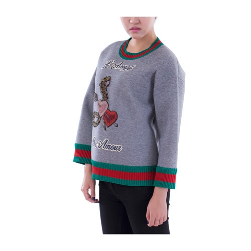 GUCCI/古馳 純棉圓領(lǐng)長袖時尚休閑女士衛(wèi)衣 GU2631201797 422724