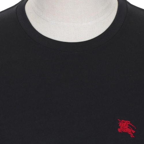 BURBERRY/博柏利 男士黑色超柔棉質(zhì)水手領(lǐng)T恤 3965066
