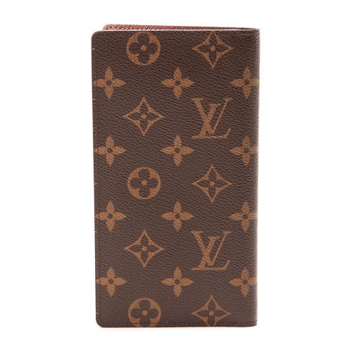 Louis Vuitton/路易威登 BRAZZA 男士 Monogram帆布 長款兩折錢包 M66540